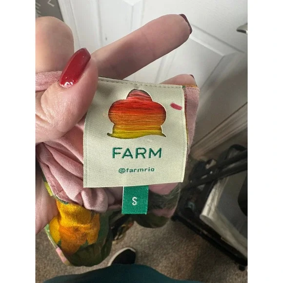 FARM RIO Cocoa Forest Cut-Out Mini Dress Size S Tropical‎ Beachy Vacation - Picture 5 of 9